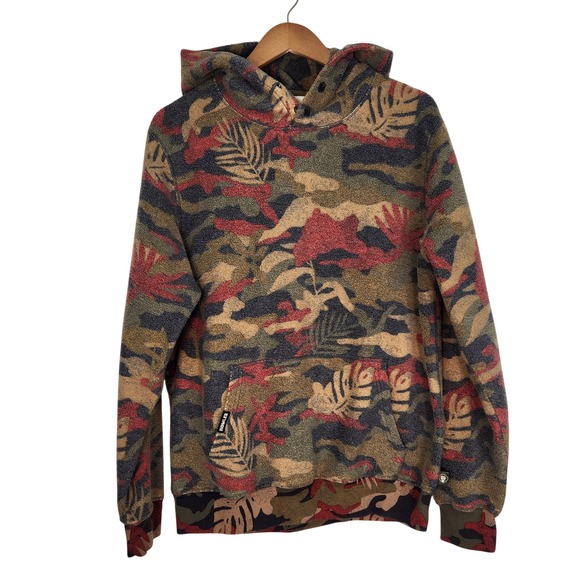 Howler Brothers Other - Howler Brothers Tajima Pullover Hoodie Mens Size M Jungle Regime Print Snap Neck